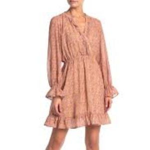 THREADS AND STATES FLORAL PRINT RUFFLE TRIM DRESS